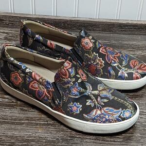 Naturalizer Women's Marianne Brocade Floral Wide Width Slip On Sneaker Size 9.5W